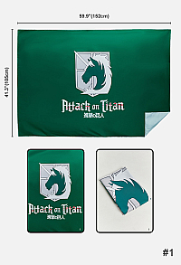 Official Licensed Attack on Titan Stationary Guard & Military Police Emblem Wall Tapestry
