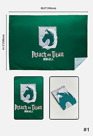 Official Licensed Attack on Titan Stationary Guard & Military Police Emblem Wall Tapestry