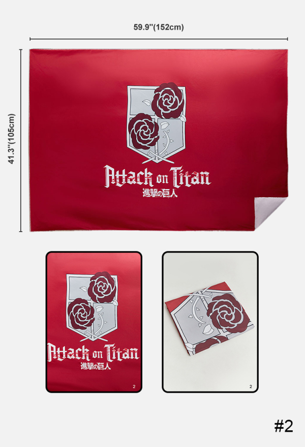 Official Licensed Attack on Titan Survey Corps & Military Police Emblem Wall Tapestry