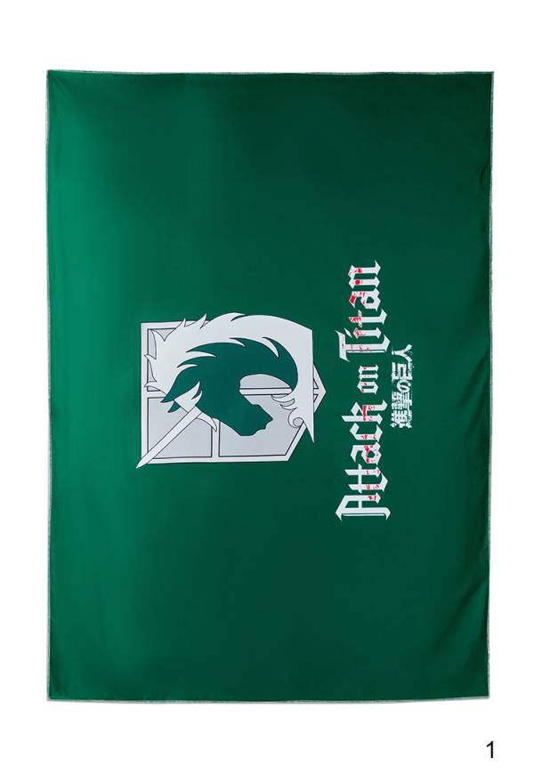 Official Licensed Attack on Titan Survey Corps & Military Police Emblem Wall Tapestry