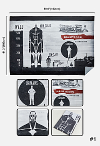 Official Licensed Attack on Titan Colossal Titan The Armored Titan Wall Tapestry