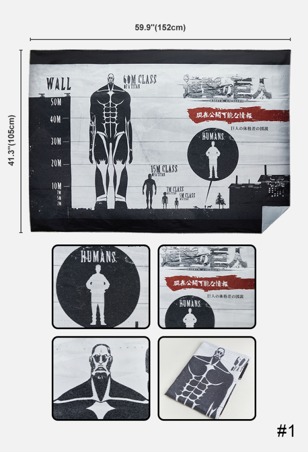 Official Licensed Attack on Titan Colossal Titan Wall Tapestry