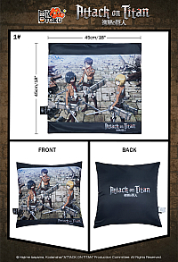 Officially Licensed Attack on Titan Eren Mikasa Levi Armin Colossal Titan Pillow Cover
