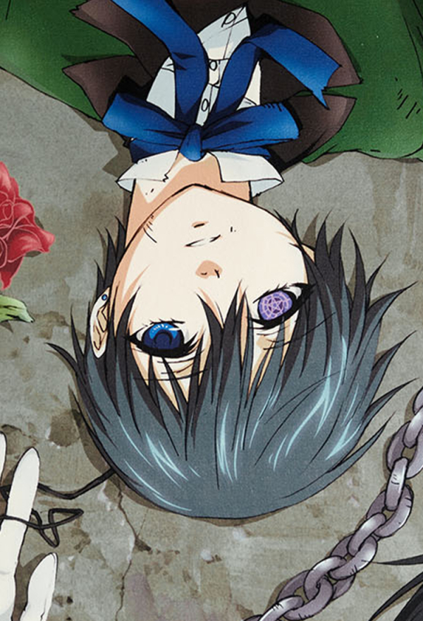 Officially Licensed Black Butler Ciel Sebastian Anime Bath Towel