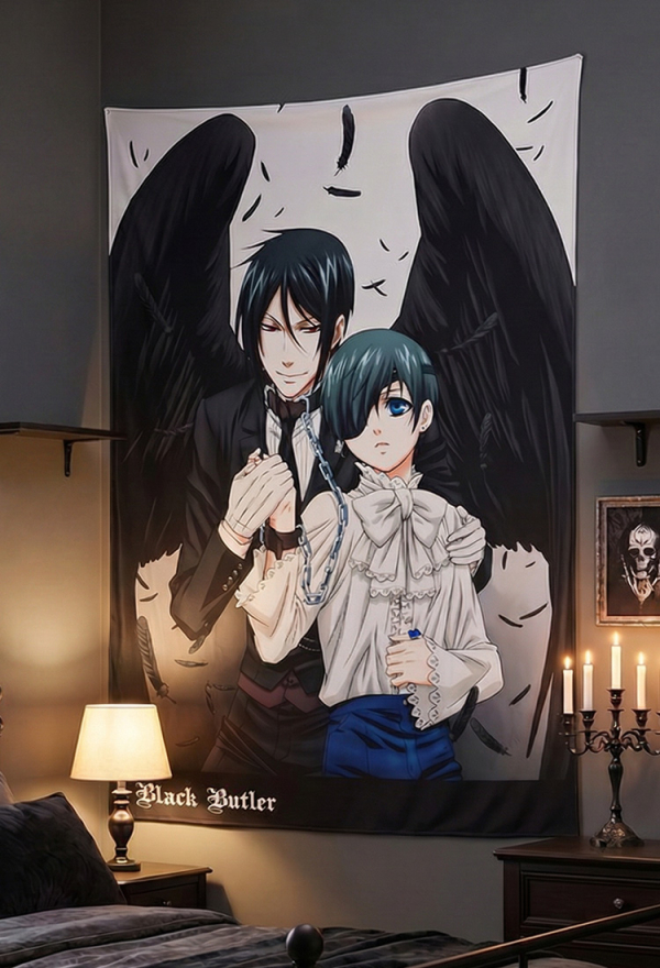 Officially Licensed Black Butler Ciel and Sebastian Tapestry