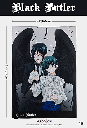 Officially Licensed Black Butler Ciel and Sebastian Tapestry