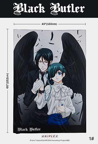 Officially Licensed Black Butler Ciel and Sebastian Tapestry