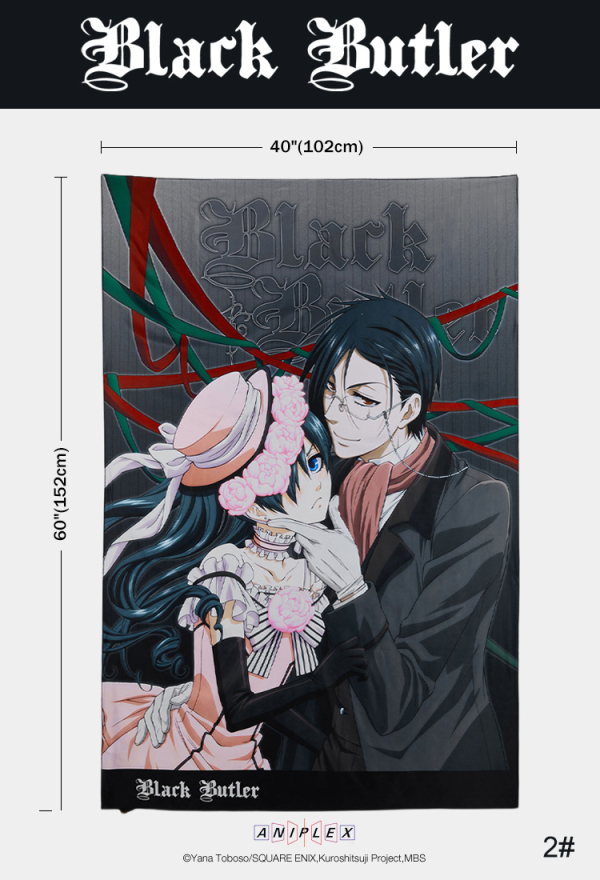 Officially Licensed Black Butler Ciel and Sebastian Tapestry