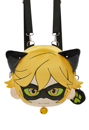 Officially Licensed Miraculous Cat Noir Anime Plush Backpack