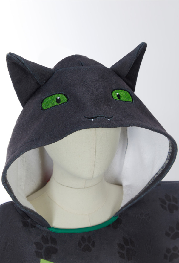 Officially Licensed Miraculous Cat Noir Hooded Bath Towel for Kids