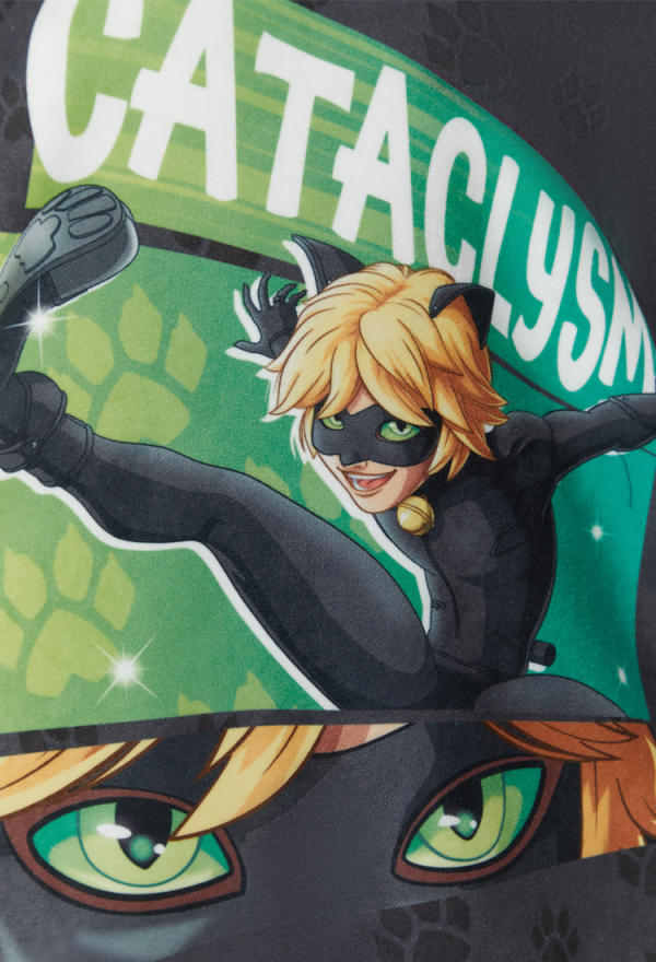 Officially Licensed Miraculous Cat Noir Hooded Bath Towel for Kids
