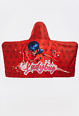 Officially Licensed Miraculous Ladybug Hooded Bath Towel for Kids