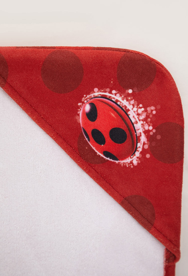 Officially Licensed Miraculous Ladybug Hooded Bath Towel for Kids
