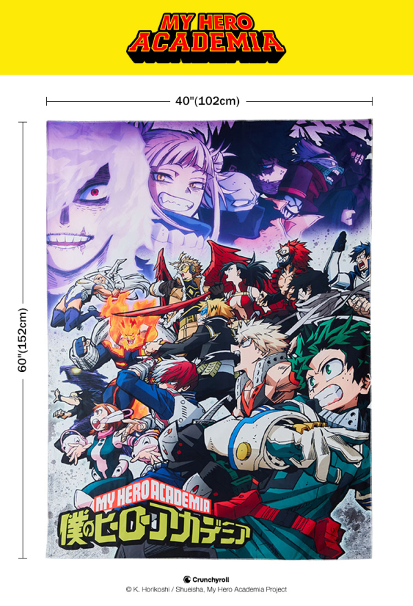 Officially Licensed My Hero Academia Anime Wall Tapestry Hero vs Villain