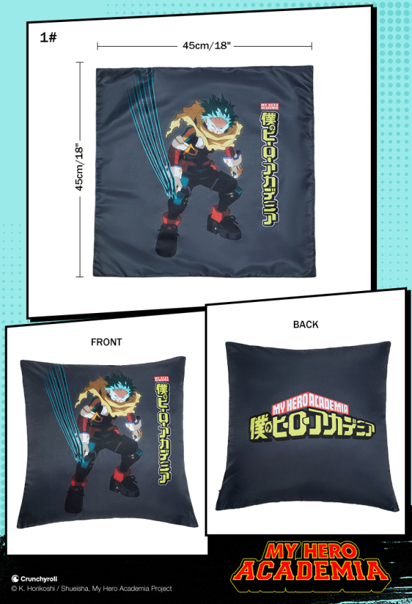 Officially Licensed My Hero Academia Deku Bakugo Todoroki Ochaco Pillow Cover