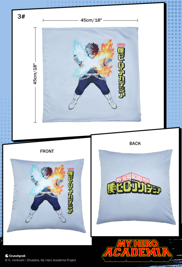 Officially Licensed My Hero Academia Deku Bakugo Todoroki Ochaco Pillow Cover