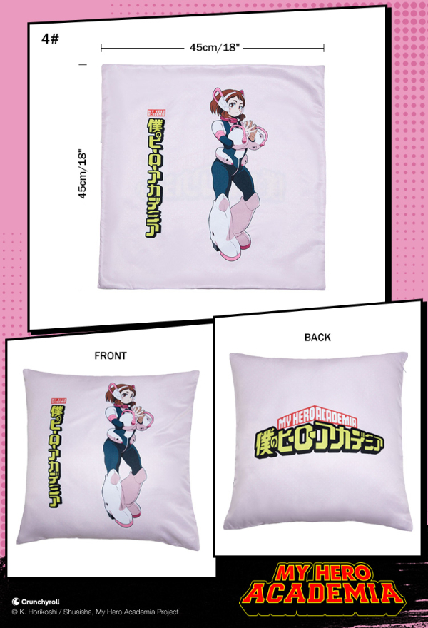Officially Licensed My Hero Academia Deku Bakugo Todoroki Ochaco Pillow Cover