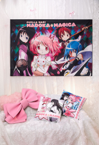 Officially Licensed Puella Magi Madoka Magica Madoka and Homura Cushion Cover