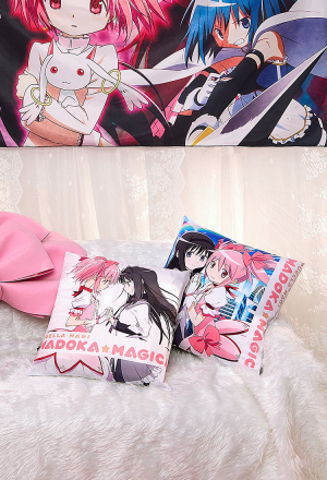 Officially Licensed Puella Magi Madoka Magica Madoka and Homura Cushion Cover