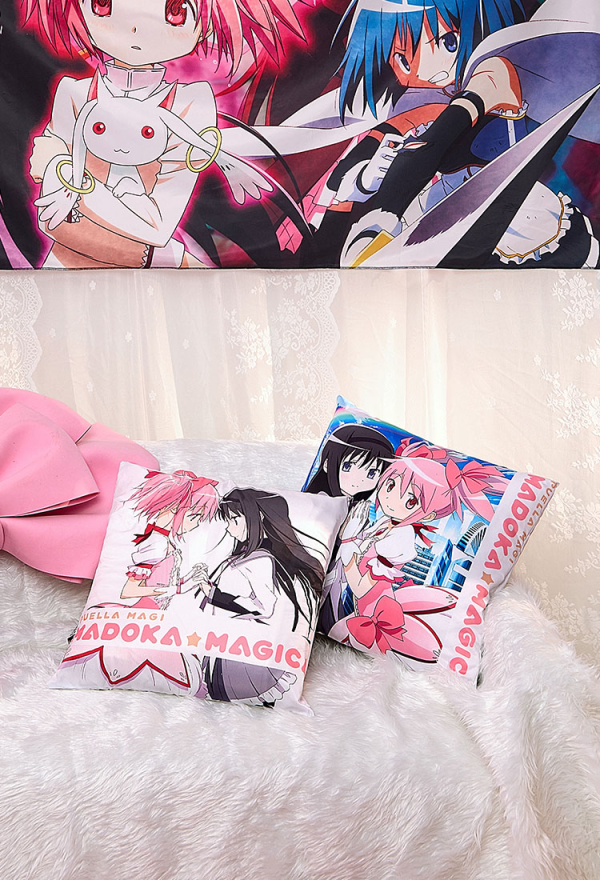 Officially Licensed Puella Magi Madoka Magica Madoka and Homura Cushion Cover
