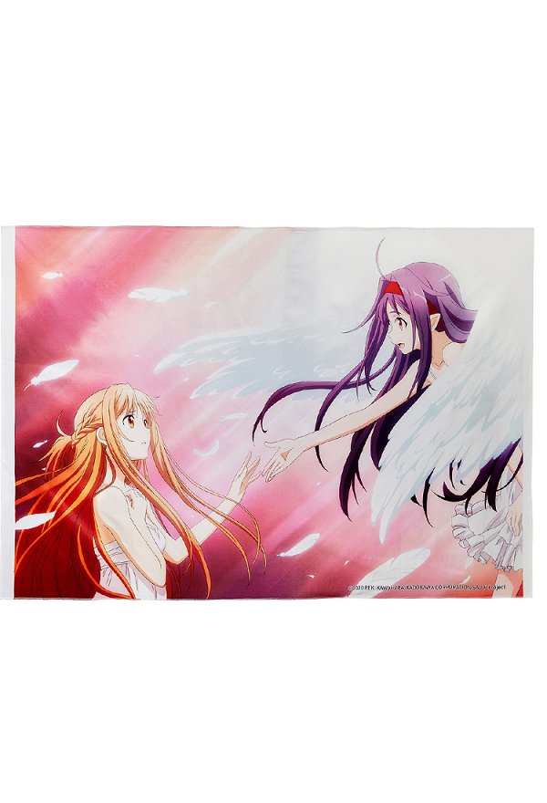 Officially Licensed Sword Art Online Asuna and Konno Yuuki Printed Tapestry