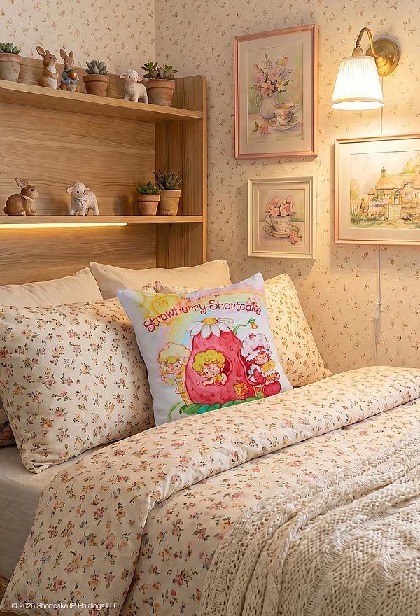 Officially Licensed Strawberry Shortcake Decorative Square Cushion Cover