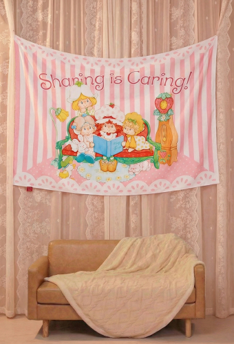 Officially Licensed Strawberry Shortcake Reversible Tapestry Wall Hanging