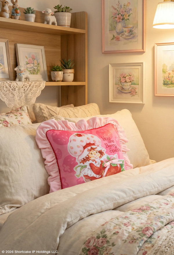 Officially Licensed Strawberry Shortcake Pink Pillow Cover No Insert