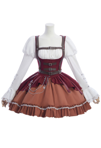 Officially Licensed Attack on Titan Survey Corps Lolita Dress with Belt Harness