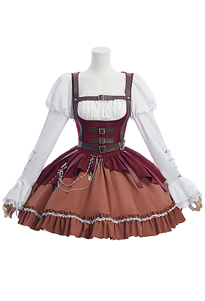 Officially Licensed Attack on Titan Survey Corps Lolita Dress with Belt Harness