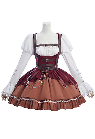 Officially Licensed Attack on Titan Survey Corps Lolita Dress with Belt Harness