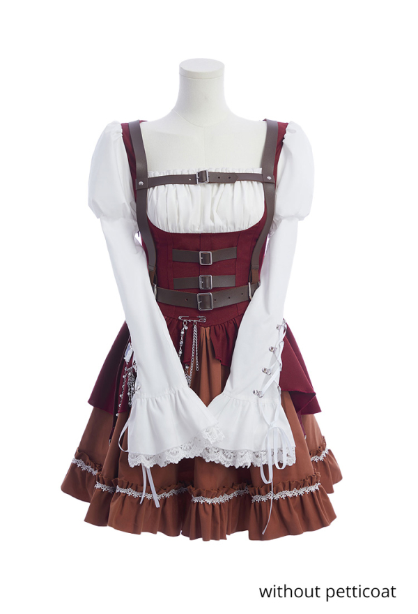 Officially Licensed Attack on Titan Survey Corps Lolita Dress with Belt Harness