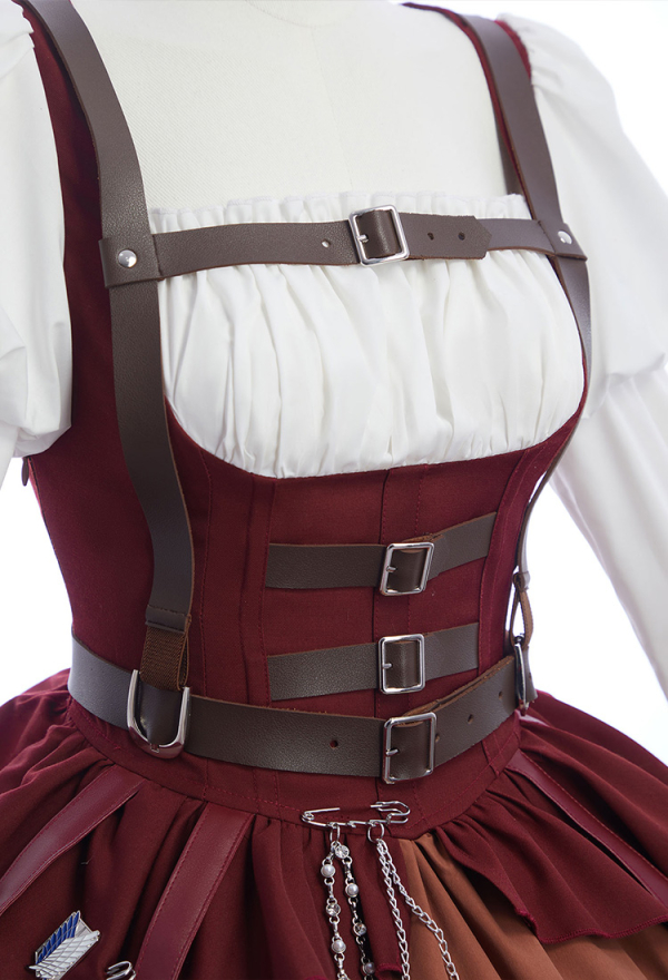 Officially Licensed Attack on Titan Survey Corps Lolita Dress with Belt Harness