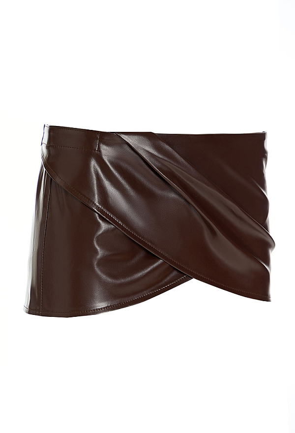 Officially Licensed Attack on Titan Scout Regiment Unisex PU Leather Wrap Mini Skirt