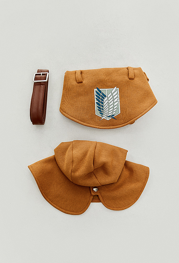 Officially Licensed Attack on Titan Scout Regiment Pet Costume Survey Corps Pet Cloak