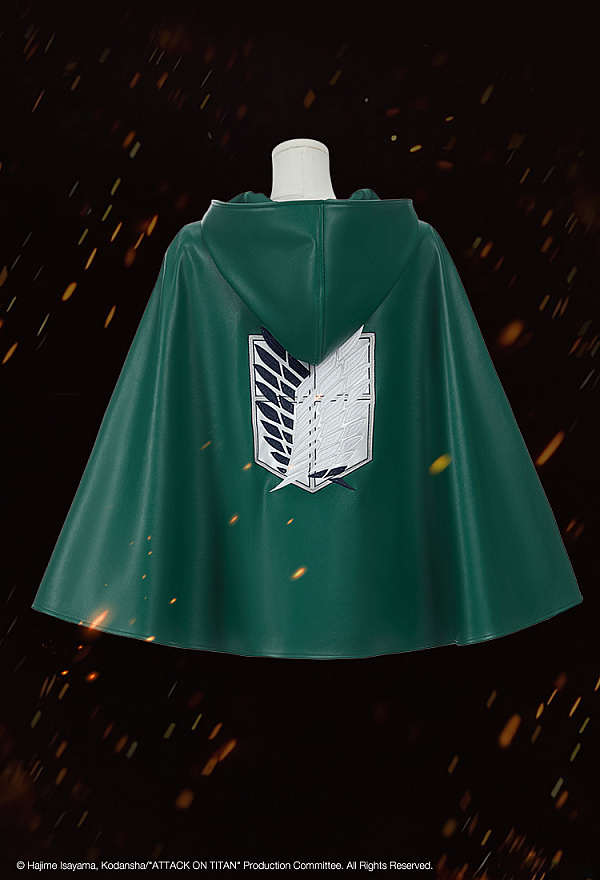 Officially Licensed Attack on Titan PU Survey Corps Cloak with Wings of Freedom Embroidery