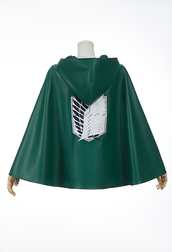 Officially Licensed Attack on Titan PU Survey Corps Cloak with Wings of Freedom Embroidery