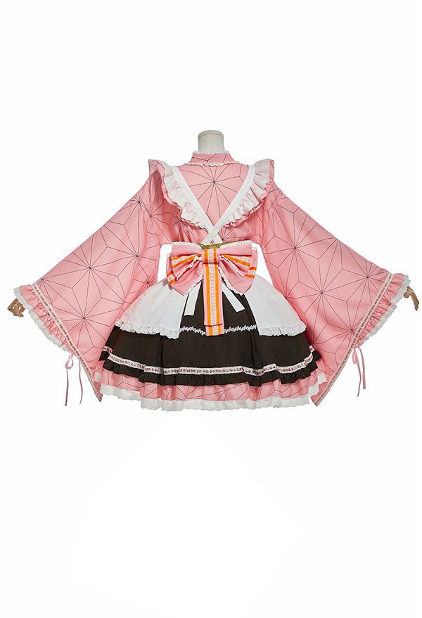Officially Licensed Demon Slayer Kamado Nezuko Cosplay Costume Lolita Dress Officially Licensed Demon Slayer Kamado Nezuko Cosplay Costume Lolita Dress
