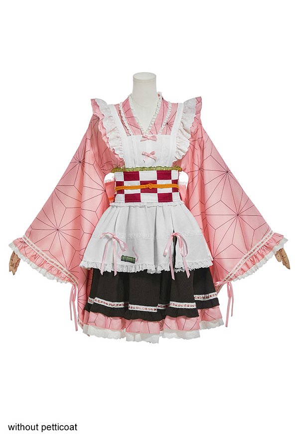 Officially Licensed Demon Slayer Kamado Nezuko Cosplay Costume Lolita Dress Officially Licensed Demon Slayer Kamado Nezuko Cosplay Costume Lolita Dress