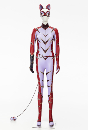 Officially Licensed Miraculous Purple Tigress Juleka Couffaine Cosplay Costume Jumpsuit Set