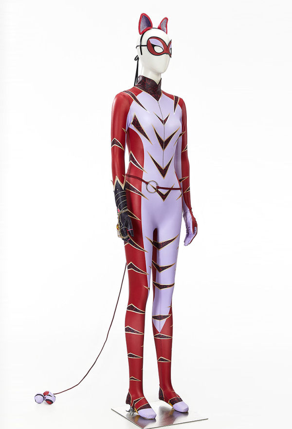 Officially Licensed Miraculous Purple Tigress Juleka Couffaine Cosplay Costume Jumpsuit Set