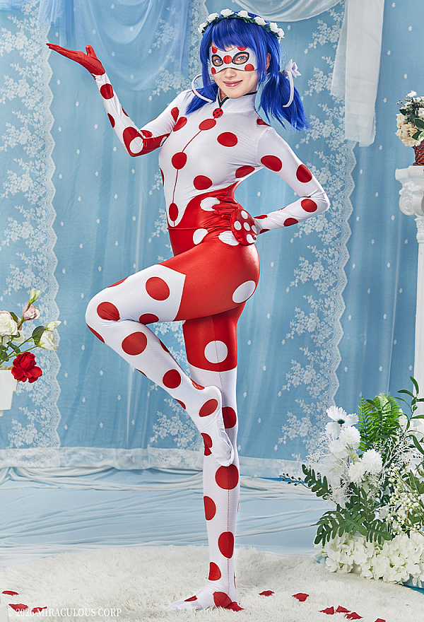 Officially Licensed Miraculous Wedding Dream Ladybug Cosplay Jumpsuit