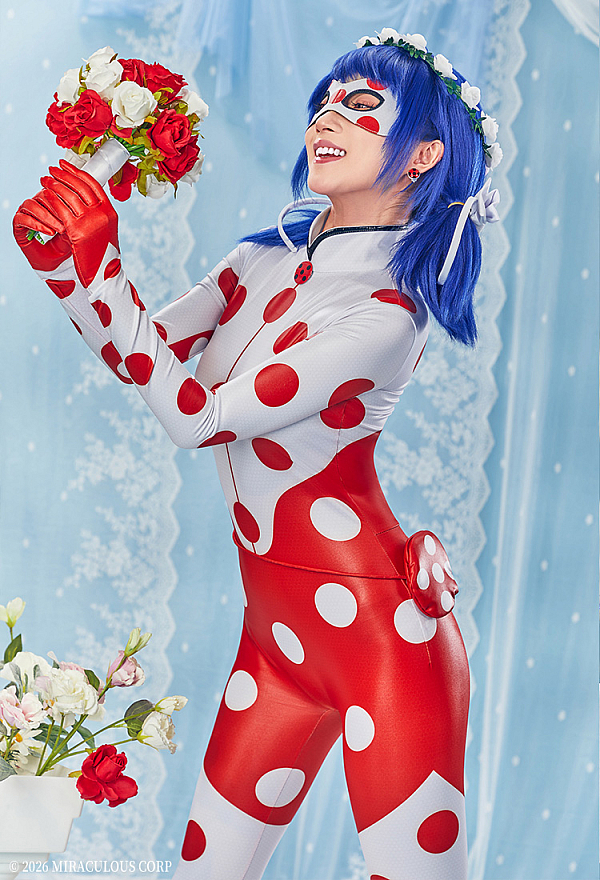 Officially Licensed Miraculous Wedding Dream Ladybug Cosplay Jumpsuit