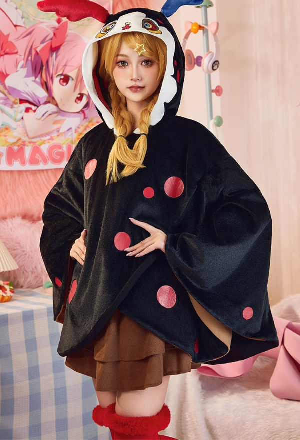 Officially Licensed Puella Magi Madoka Magica Charlotte Dessert Witch Hooded Cloak