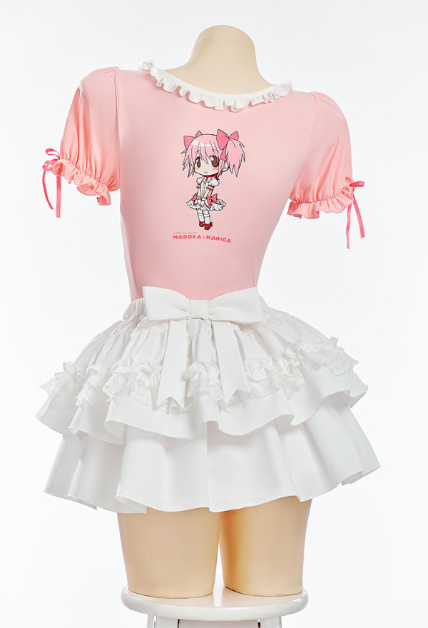 Officially Licensed Puella Magi Madoka Kaname Bodysuit with Skirt