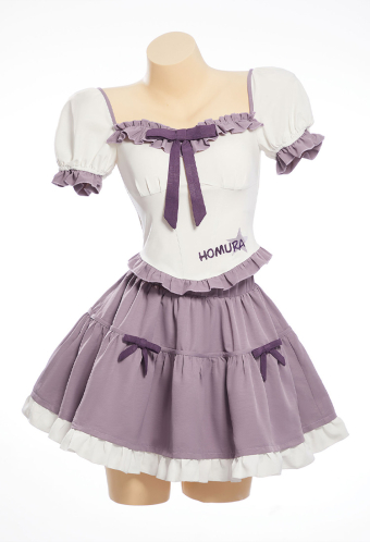 Officially Licensed Puella Magi Madoka Magica Homura Akemi Cosplay Skirt Set