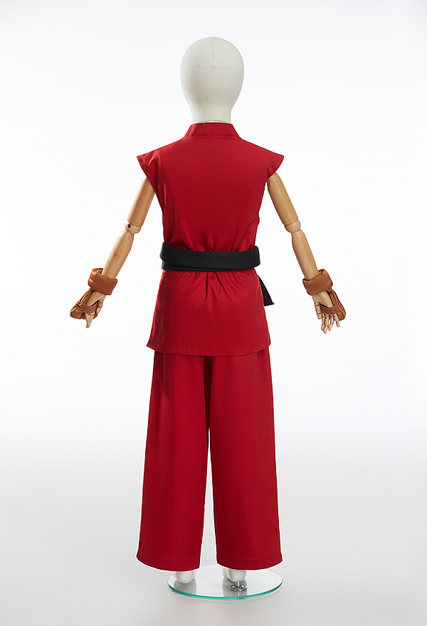 Officially Licensed Street Fighter Classic Ken Kids Cosplay Costume Full Set