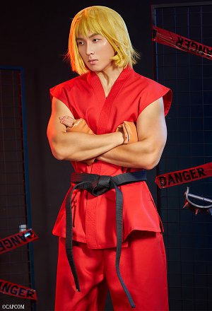 Officially Licensed Street Fighter Ken Cosplay Costume Complete Set