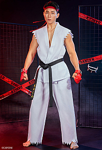 Officially Licensed Street Fighter Ryu Men's Cosplay Costume Set Karate Gi