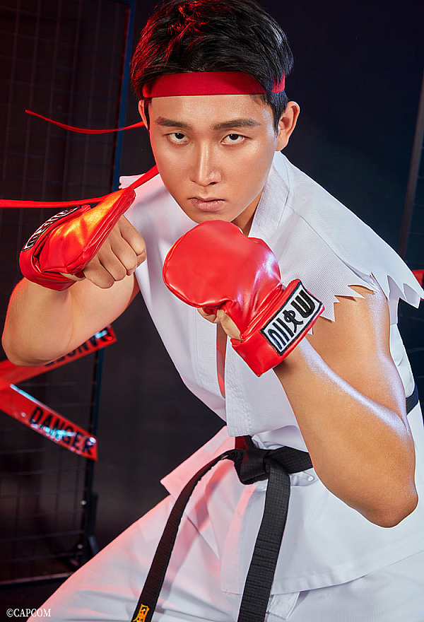Officially Licensed Street Fighter Ryu Men's Cosplay Costume Set Karate Gi Officially Licensed Street Fighter Ryu Men's Cosplay Costume Set Karate Gi